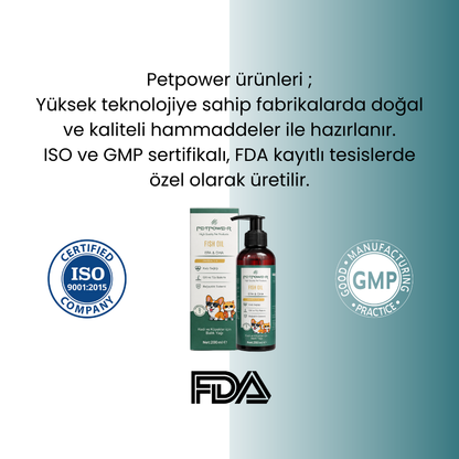 Kedi Köpek Balık Yağı, Fish Oil Omega 3 & 6 (EPA DHA) Cilt ve Tüy Bakımı 200 ml