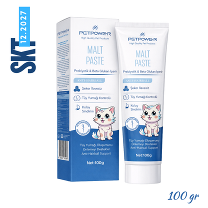 Tüy Yumağı Engelleyici Kedi Maltı 100 gr - Anti Hairball, Kusma Önleyici ve Sindirimi Düzenleyici Malt Macunu