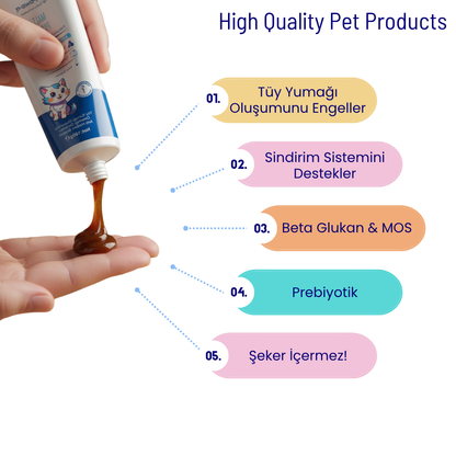 Tüy Yumağı Engelleyici Kedi Maltı 100 gr - Anti Hairball, Kusma Önleyici ve Sindirimi Düzenleyici Malt Macunu
