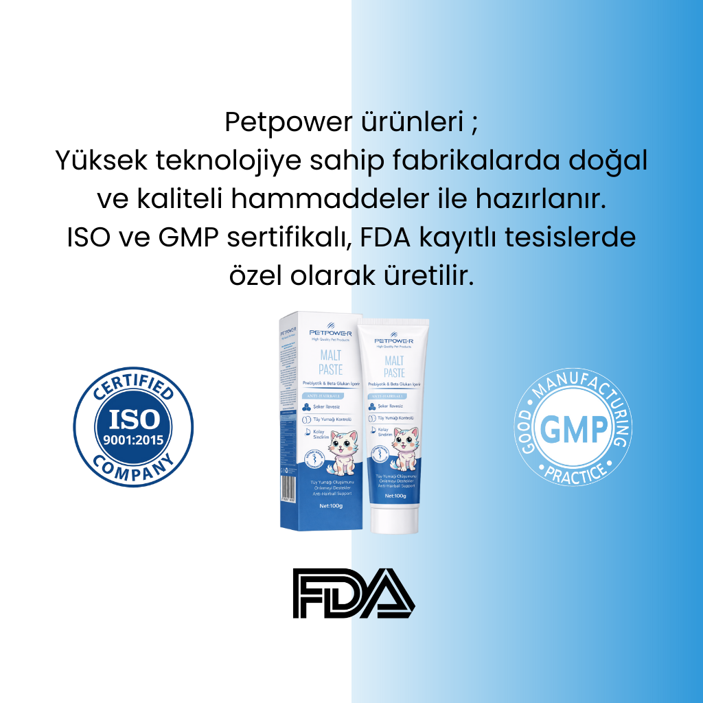 Tüy Yumağı Engelleyici Kedi Maltı 100 gr - Anti Hairball, Kusma Önleyici ve Sindirimi Düzenleyici Malt Macunu